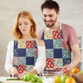 thumbnail image 3 of Pioneer Flower Floral Print Pattern Apron for Women and Men, Cotton Linen Waterproof with Pockets, Adjustable, 33x27 Inch for Kitchen, Gardening, BBQ, Salon, 3 of 6
