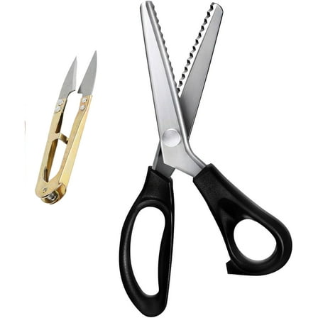 Shears Comfort Grips Crafts Zig Zag Cut Sewing Scissors, Professional Handheld Dressmaking, Pinking Shears, Zig Zag Craft Scissors Decorative Edge, Pinking Shears for Fabric Cutting