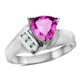 thumbnail image 2 of Star K � Created Pink Sapphire Trillion Triangle Contemporary Modern Designer Ring, 2 of 9