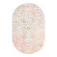 thumbnail image 3 of Unique Loom Madeline Vintage Collection Area Rug - Jackson (5' 3" x 8' Oval Rose Pink/Ivory), 3 of 7