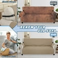 thumbnail image 2 of Lavish Cover Luxe Waterproof & Non-Slip Sofa Cover, Washable Funiture Protectors for Kids, Pets(3-Seater, Light Coffee), 2 of 6