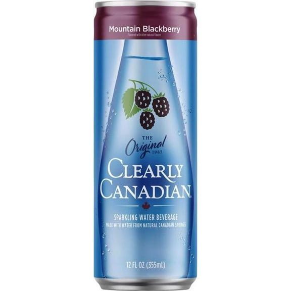 Clearly Canadian 9109446 12 fl oz Black & Berry Sparkling Spring Water - Pack of 6