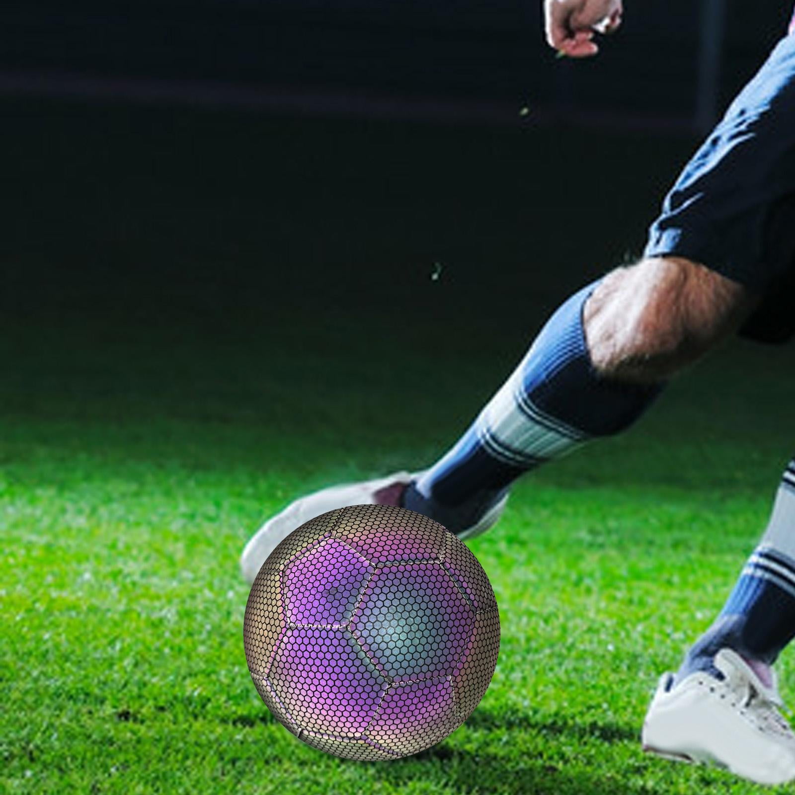 Baoblaze Holographic Reflective Soccer Ball Professional Luminous Official Match Ball