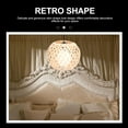 thumbnail image 6 of Viveous Woven Pendant Lamp Shade Bamboos Weave Chandelier Cover for Living Room Bedroom Hotel Restaurant Table Floor Lamp Light Shell Cover Guard, 6 of 10