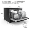 thumbnail image 2 of COMFEE' Energy Star Countertop Dishwasher, 6 Place Settings & 8 Programs, Speed/Baby-Care/Eco/Glass, Black, 2 of 12
