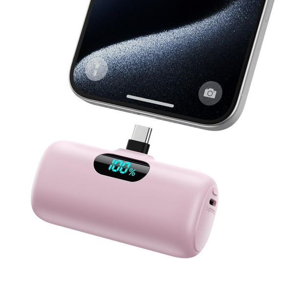 Cargador portátil Power Bank H H·E·T·P 5000mAh USB-C rosa