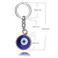 thumbnail image 3 of Amuleto de Ojos Azules, Llavero de Vidrio de Vidrio de Glasado de Color Aleación Evil Oye Key Anillo para Familia para Amigos para Componeros de Clase, 3 of 7