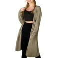 thumbnail image 1 of Doublju Womens Long Sleeve Open Front Waffle Casual Cardigan With Pockets, 1 of 5