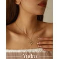 thumbnail image 3 of Yndra 18K Gold Plated Heart Necklace for Women,S925 Sterling Silver June Alexandrite Birthstone Butterfly Pendant Necklace,Jewelry Gift for Her Wife Mom Girlfriend,Birthday Mother’s Day Gift, 3 of 11