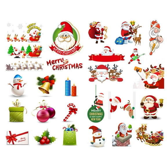 Kawaii Santa Claus Aesthetic Diary Travel Journal Paper Stickers Scrapbooking Stationery Sticker Flakes Art Supplies