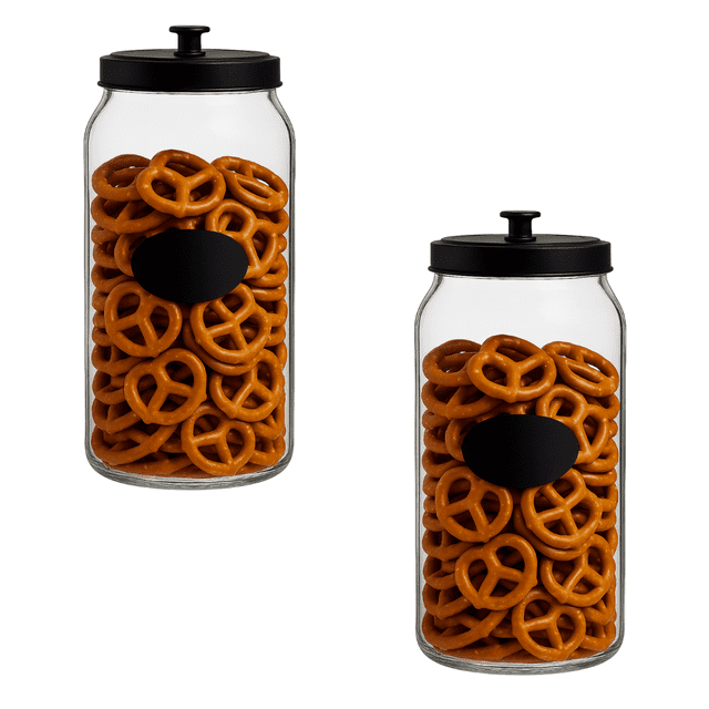 Frascos De Vidrio Recipiente Contenedor Con Tapa Set 2 Piezas 5.4 Litros