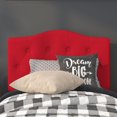 thumbnail image 2 of Cambridge Tufted Upholstered Twin Size Headboard in Red Fabric, 2 of 8