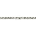 thumbnail image 3 of 925 Sterling Silver Diamond Cut 4.75mm Solid Rope Chain w/ Lobster Clasp - 24", 3 of 5