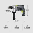 thumbnail image 2 of Master Mechanic 7.5 Amp 0.5” Hammer Drill w/ Soft Grip Handle & Metal Gauge, 2 of 7