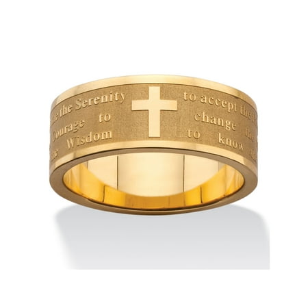 Serenity Prayer Inscription Ring in Gold Ion-Plated Stainless