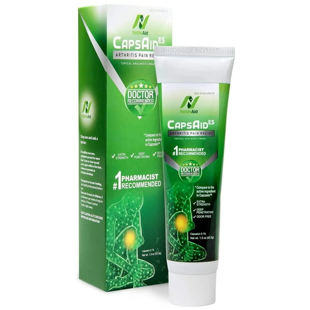 NobleAid Anti Inflammatory Capsaicin Cream Topical Pain Relief For