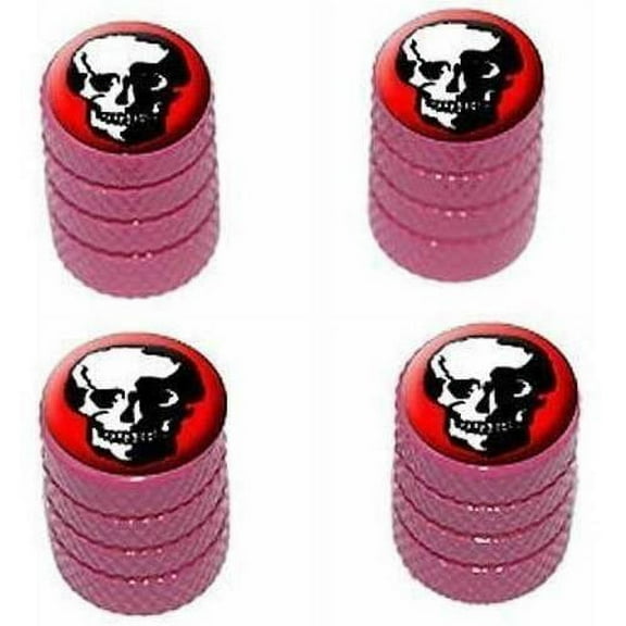 Skull Skeleton Tire Rim Wheel Aluminum Valve Stem Caps, Multiple Colors