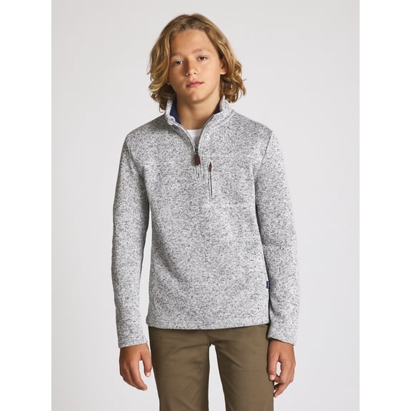 Chaps Boys’ Quarter Zip Sweater Fleece, Sizes 4-18