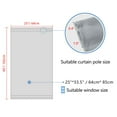 thumbnail image 4 of Unique Bargains 2-Pack Rod Pocket Door French Curtains Gray 25" x 40", 4 of 8