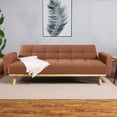 thumbnail image 5 of Coaster Kourtney Fabric Upholstered Track Arms Covertible Sofa Bed Terracotta, 5 of 15