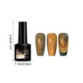 thumbnail image 2 of Cat Eye Gel Nail Polish, 9D Cat Eye Gel Nail Polish, Chameleon Galaxy Magnetic Polish Soak Off U V Light, Double Magic Colors Professional Use for Salon Christmas Gift, 2 of 6