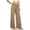 Brown, variant on Women Low Rise Wide Leg Flared Sweatpants Fold Over Leggings Lounge Yoga Pants S