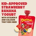thumbnail image 3 of Danimals Pouches Strawberry Banana Squeezable Low Fat Yogurt Pouches​, 3.5 oz, 4 Count, 3 of 11