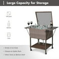 thumbnail image 4 of GIVIMO 108 Qt Outdoor Portable Rattan Cooler Cart Trolley, 4 of 10