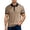 Khaki, variant on Adult Men Polo Shirts Short Sleeve Button Tee Shirt Loose Fit White Mens Golf Shirt