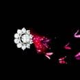 thumbnail image 5 of Crystal Flower Brooch Women Shirt Lapel Pins Buckle Buttons Metal Tie, 5 of 8
