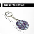 thumbnail image 3 of Naloa Purple Marble Texture Print Round Keychain Keychain Key Ring, Key Tag, Key Chain Bulk for Gift Accessories (Round), 3 of 7