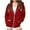 Red, variant on Hinvhai Children Girls Oversized Hoodies Full Zip Lightweight Hoodie Casual Loose Long Sleeve Outwear Sweatshirts Cute Loose Jackets with Pockets Pink 5 Years(90)