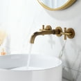 thumbnail image 2 of Cfowner Bathroom Faucet, 2-Handle Wall Mounted Sink Faucet, Bronze, 2 of 6