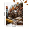 thumbnail image 3 of Village Stone Bridge Canvas Print Wall Art, Living Room Bedroom Cafe Countryside Home Decor, 3 of 8