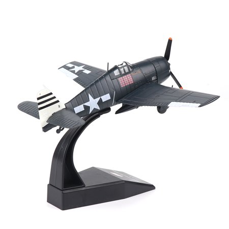 Play Video F6F Hellcat 1/72 Metal Airplane Model Kit with Stand WW? Diecast Alloy Fighter Model Vintage Combat Plane Prebuild Military Aircraft Collection for Display or Gift
