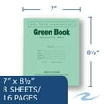 thumbnail image 3 of Roaring Spring Recycled Examination Green Book, Green Cover, 8.5 x 7 In., Pack 50, 3 of 6