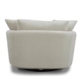 thumbnail image 6 of Pemberly Row Fabric Upholstered Swivel Chair with 2 Toss Pillows - Sand, 6 of 7