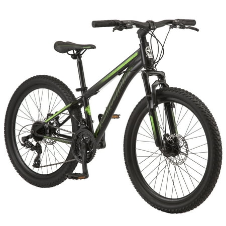 Schwinn Sidewinder mountain bike  24-inch wheels  21 speeds  black / green