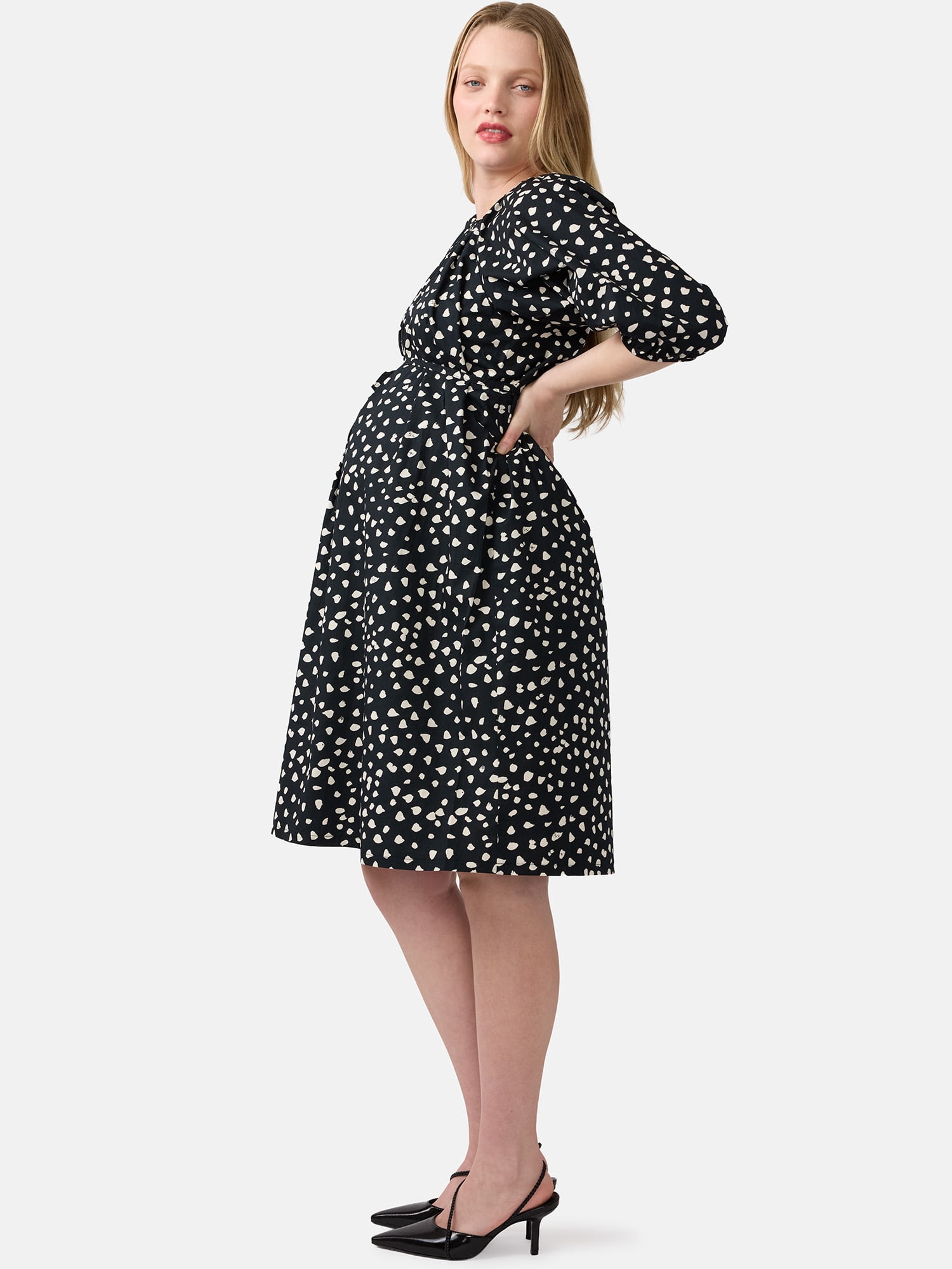 Ingrid & Isabel For Every Belly Women’s Maternity Midi Cotton Dress, Sizes S-XXL