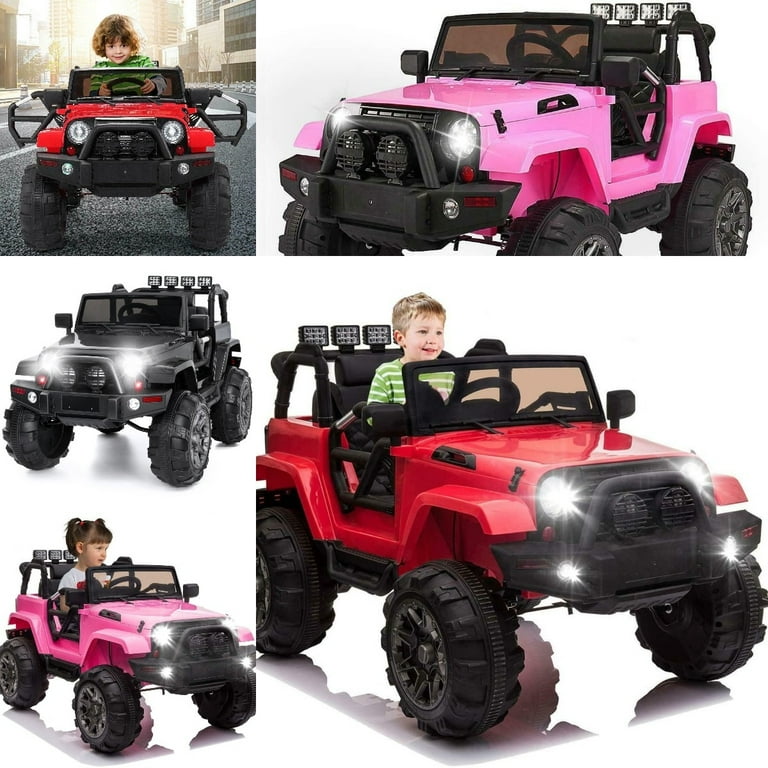 Kids 12V Battery Operated Ride On Truck with Big Wheels RC / Remote Control  - Pink