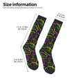 thumbnail image 5 of Bingfone Compression Socks For Women And Men Long Socks For Running Athletic Cycling Nurse-Neon Mardi Gras, 5 of 9
