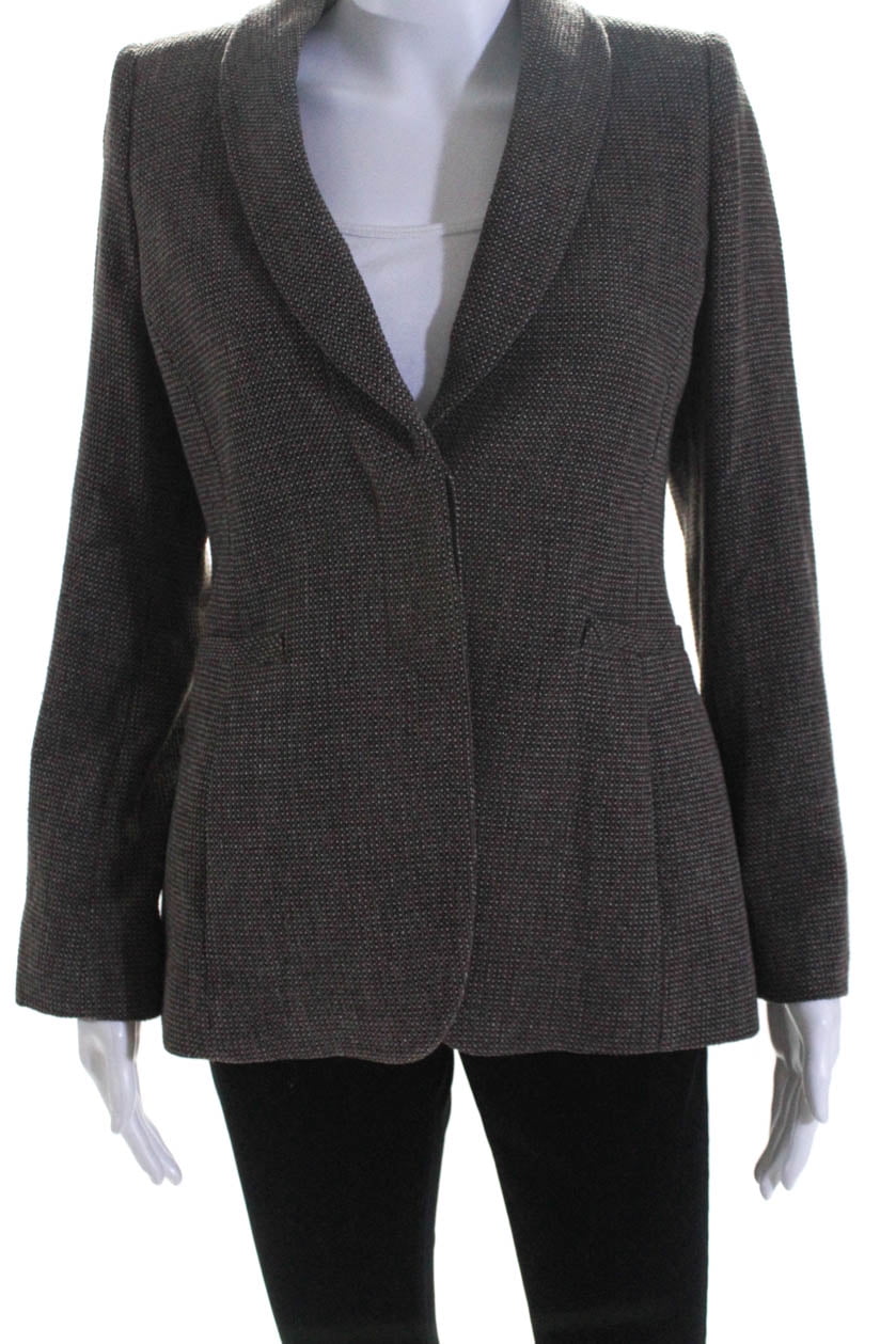 Pre-owned|Richards Greenwich Armani Collezioni Womans Wool Blazer Brown  Size 6 