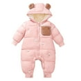 thumbnail image 4 of Toddler Girls Snowsuit Warm Puffer Romper Coat for Toddler Snow Coat Warm Windproof Long Sleeve Girl Clothes for Toddler Girls 18-24 Months, 4 of 4