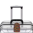 thumbnail image 3 of Rocae Daisies Flowers for Leather Luggage Baggage Tags ID Label Privacy Cover ID Label with Stainless Steel Loop and Address Card, 3 of 5