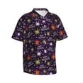 thumbnail image 2 of Daiia Halloween Hawaiian Shirt for Men Gentle Cotton Regular Short Sleeve Casual-Large, 2 of 9