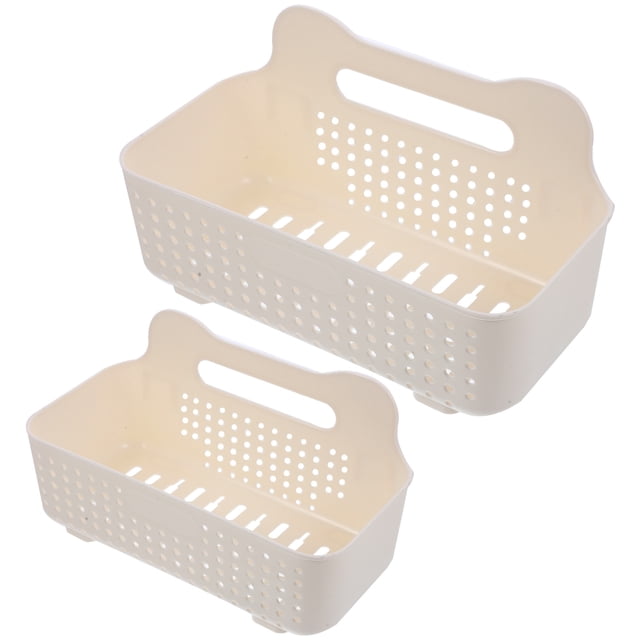 UPOUART 2 Pcs Support de Rangement pour Shampoing et Revitalisant Matériau PP Rectangulaire Design Simple Propriétaires