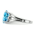 thumbnail image 3 of Primal Gold 14 Karat White Gold 11x9mm Oval Blue Topaz Ring, 3 of 7