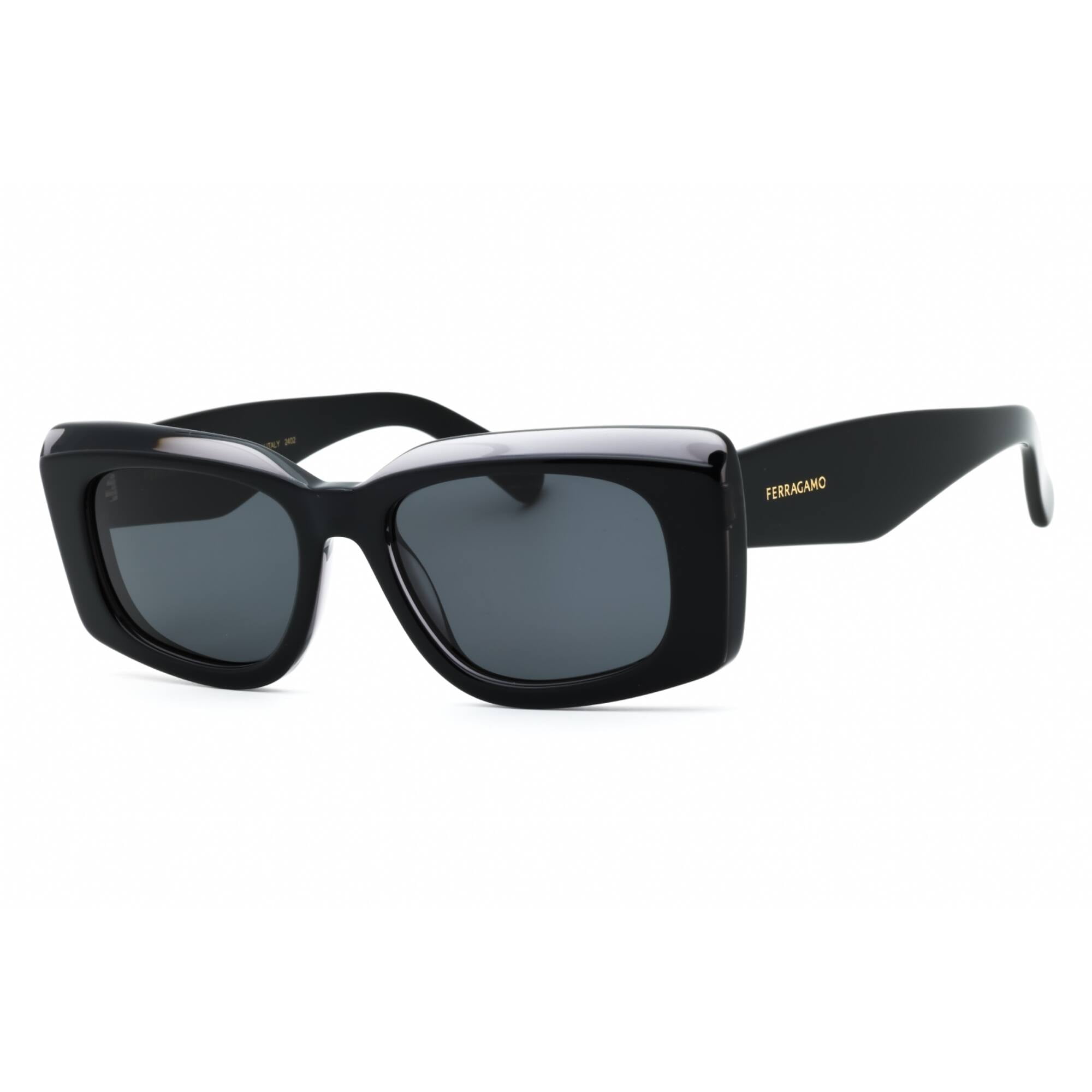 Salvatore Ferragamo サングラス SF606SA ブラック Salvatore Ferragamo SF606S 001 Black Rectangular sunglasses
