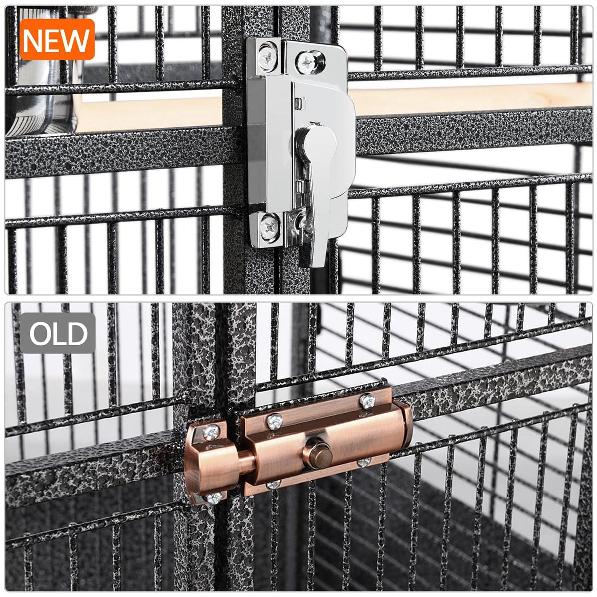 Soonbuy 61-inch Playtop Wrought Iron Large Parrot Bird Cages with Rolling Stand for Cockatiels Amazon Parrot Quaker Conure Parakeet Lovebird Finch Canary Small Medium Parrot Cage Birdcage