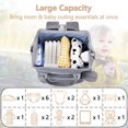 thumbnail image 3 of RETON Diaper Bag Backpack with Portable Changing Pad, Pacifier Case & Stroller Straps,  Large Capacity Unisex Baby Bags for Boys Girls, Multipurpose Travel Back Pack Moms Dads(Gray), 3 of 8